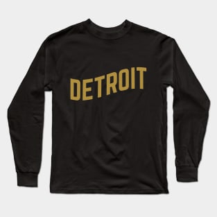 Detroit City Typography Long Sleeve T-Shirt